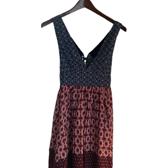 Lulus La Vie en Roses Navy Blue and Red Floral Print Dress Size XS - Picture 7 of 10